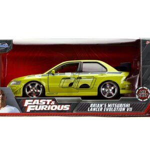 Fast and the Furious 1:24 Scale Brian's Mitsubishi Lancer Evolution VII Car Play